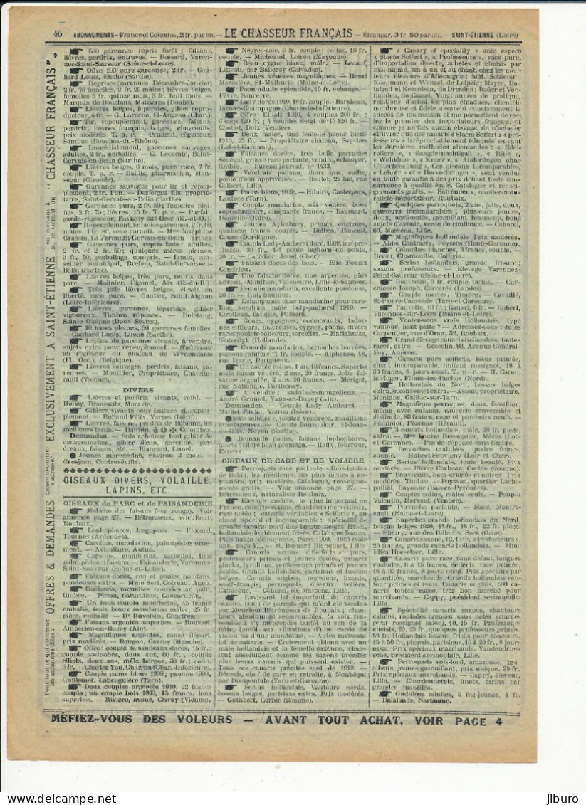 Publicité 1911 Pièges Métier Piégeur Piège (pour Mustélidés Loup Sanglier Renard Etc ...) Animal Blaireau - Publicidad