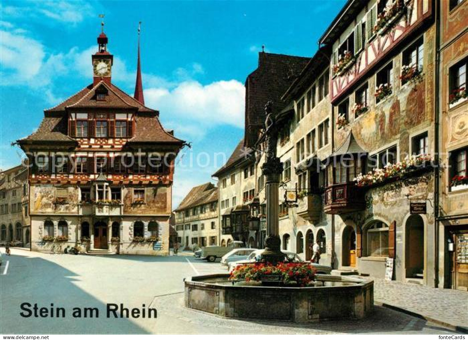 13018272 Stein Rhein Rathausplatz Rathaus Brunnen Stein Rhein - Sonstige & Ohne Zuordnung