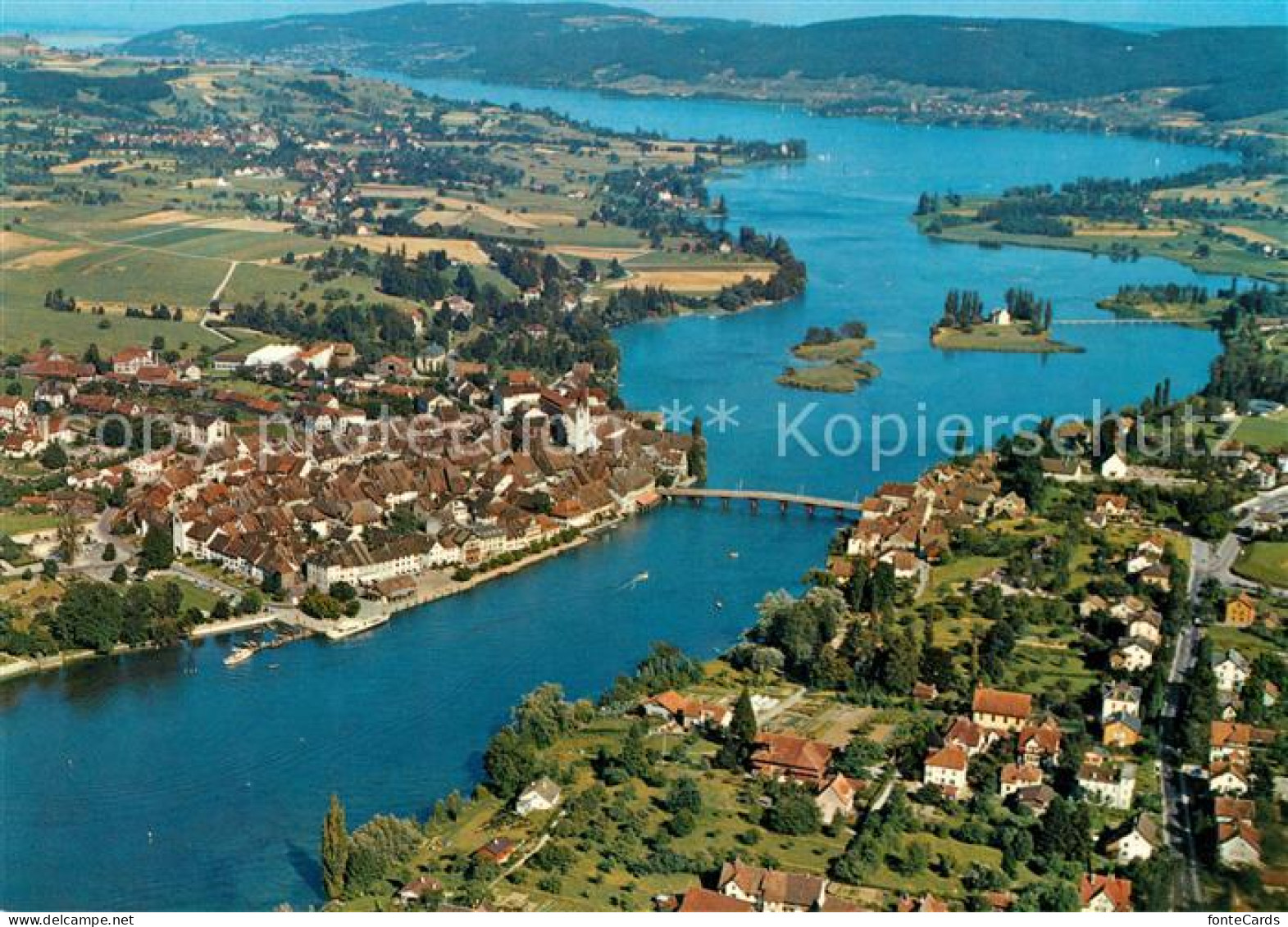 13018271 Stein Rhein Fliegeraufnahme Mit Untersee Stein Am Rhein - Sonstige & Ohne Zuordnung