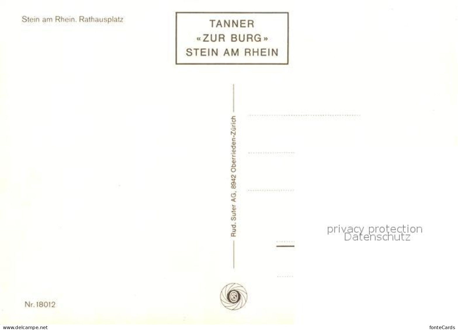 13018270 Stein Rhein Rathausplatz Brunnen Stein Rhein - Andere & Zonder Classificatie