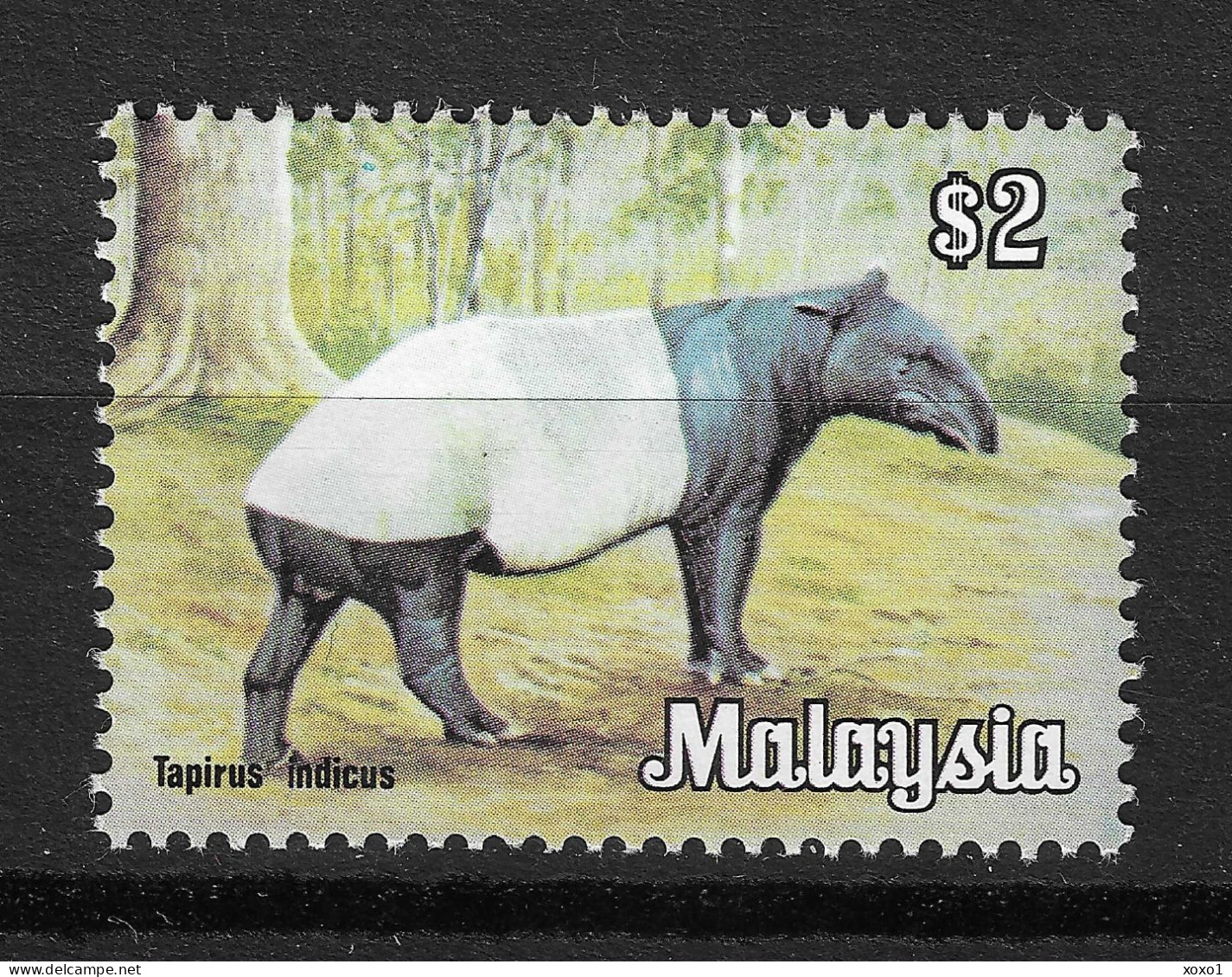 Malaysia 1983 Mi.No.194X  OWz.  Animals Mammals Malayan Tapir (Tapirus Indicus) 1v MNH** 7,00 € - Kühe