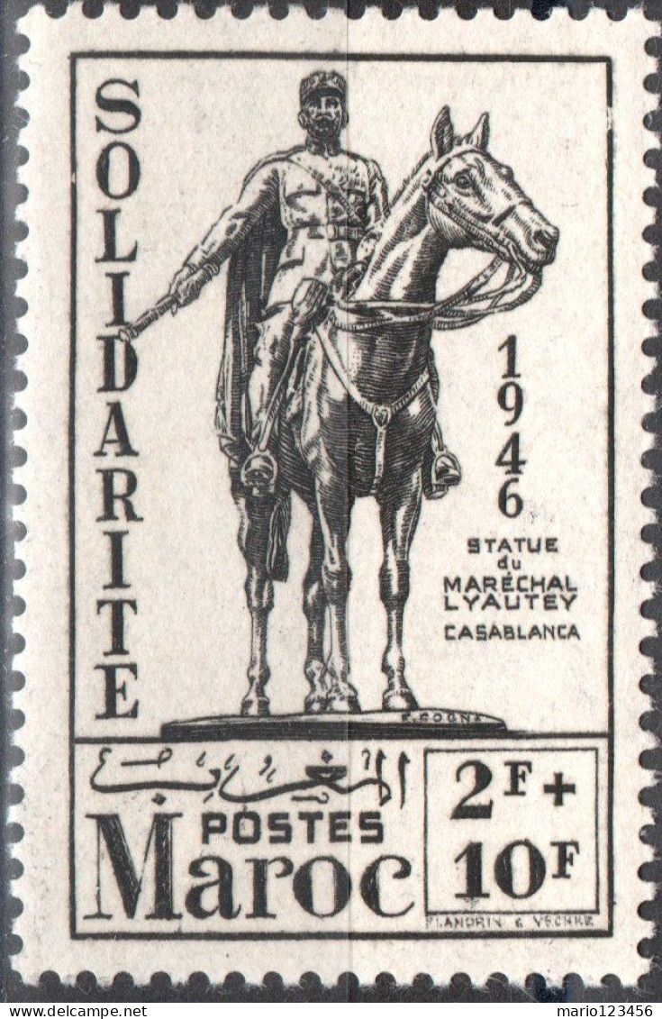 MAROCCO FRANCESE, FRENCH MOROCCO, STATUA DI LYAUTEY, 1946, NUOVI (MNH**) Scott:FR-MA B29, Yt:MA 241 - Nuevos