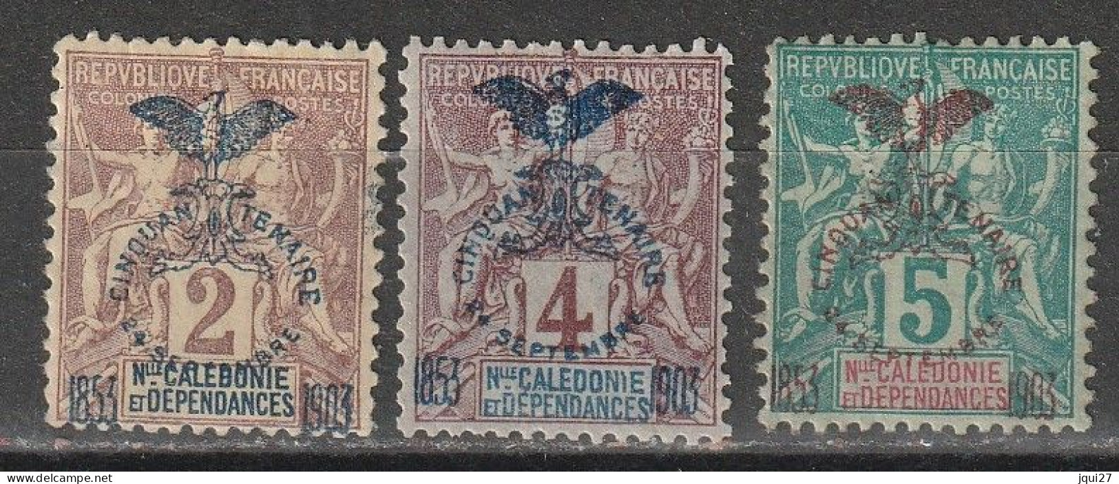 Nouvelle-Calédonie N° 68, 69, 70 * - Unused Stamps