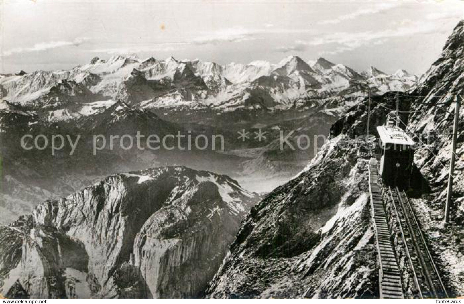 13016590 Pilatus Kulm Pilatusbahn Mit Matthorn Und Berner Alpen Pilatus Kulm - Andere & Zonder Classificatie