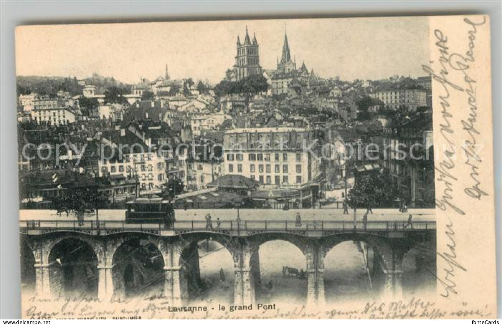 13014230 Lausanne VD Grand Pont Vue Sur La Ville Eglise Lausanne - Sonstige & Ohne Zuordnung