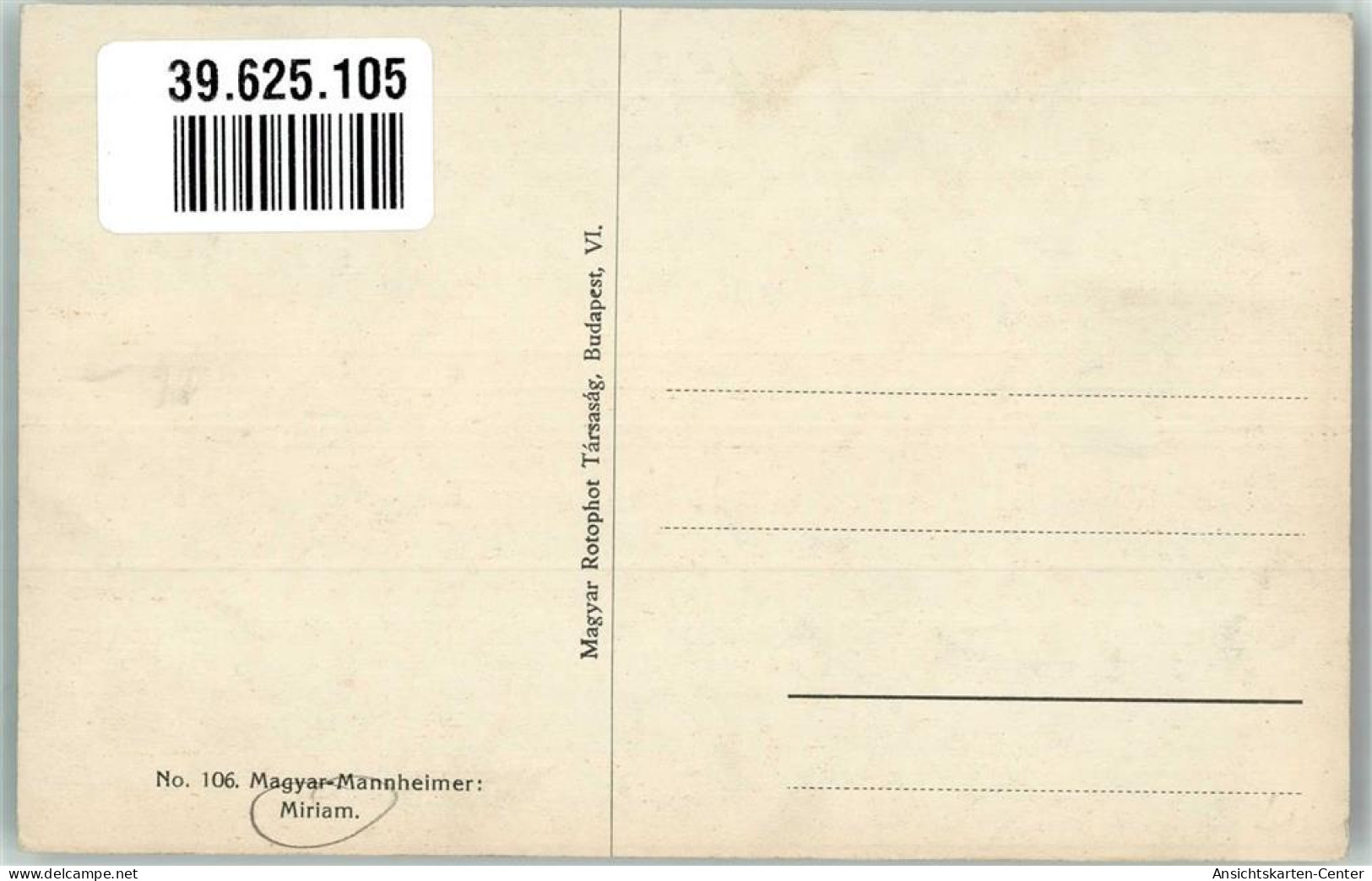 39625105 - Sign. Magyar-Mannheimer Miriam Frau Baby Rotophot No. 106 - Other & Unclassified