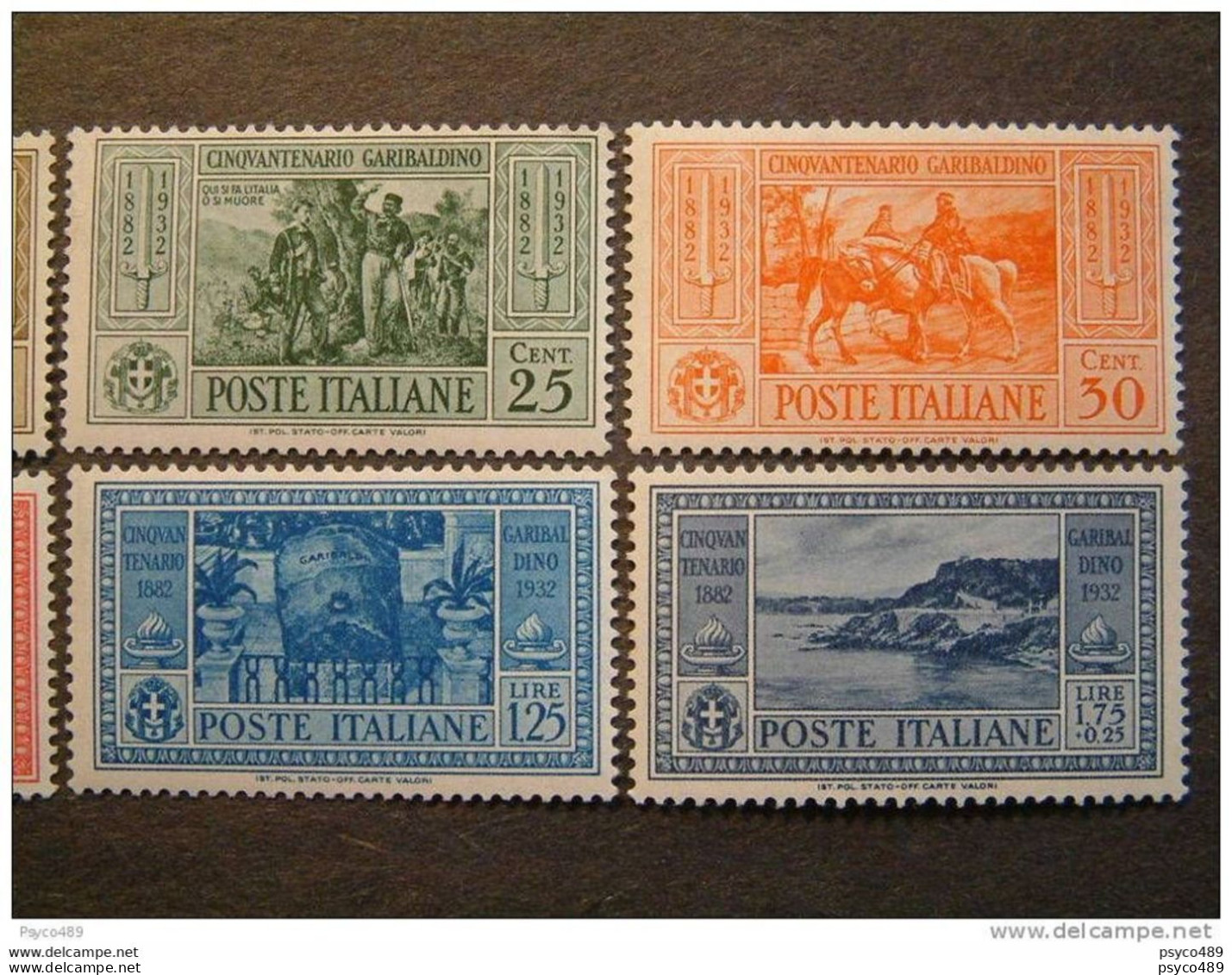 ITALIA Regno-1932- "Giuseppe Garibaldi" 8 Val. MNH** (4 Foto Descrizione) - Nuovi