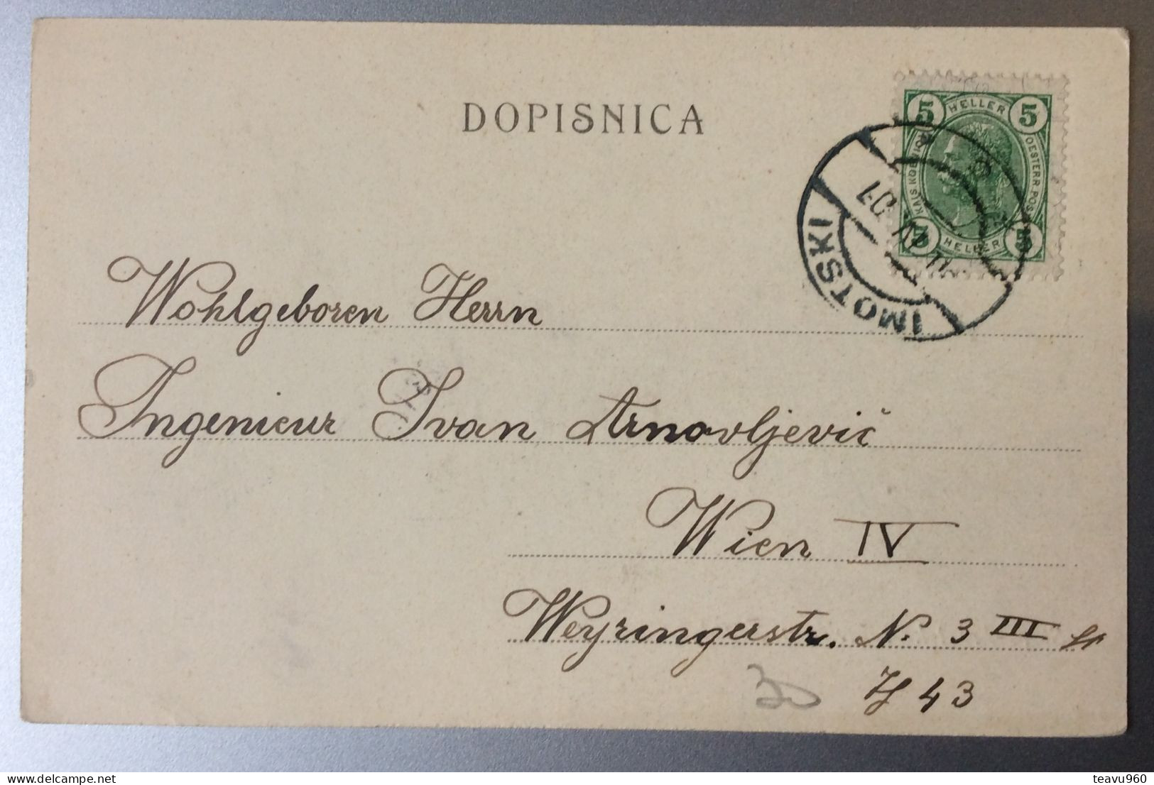 OLD POSTCARD CROATIA HRVATSKA STARO HRVATSKE RUSEVINE S IMOTSKIM  J.TRIPALO AK 1901 - Croatie