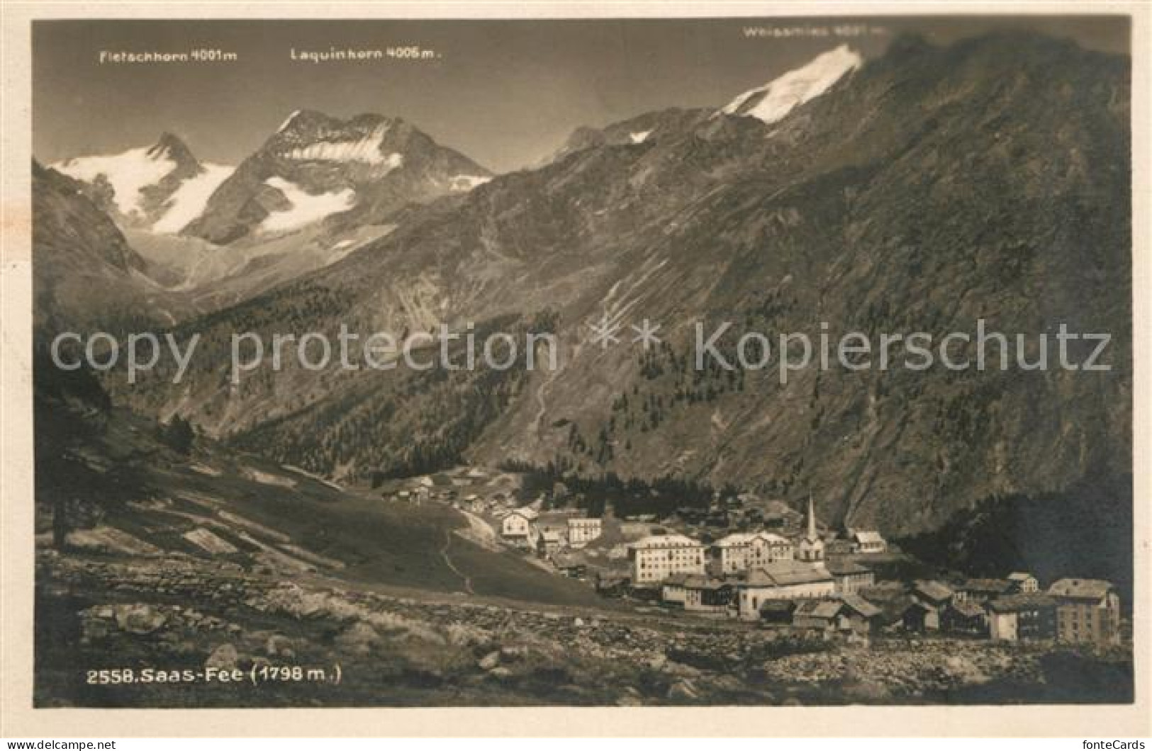 13014123 Saas-Fee Gesamtansicht Walliser Alpen Saas-Fee - Andere & Zonder Classificatie