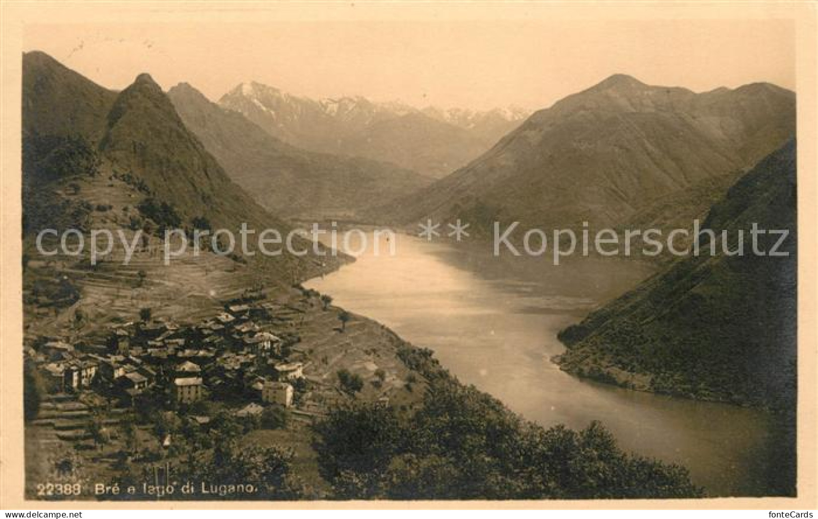 13014102 Bre Panorama Lago Di Lugano Luganersee Alpen Bre Sopra Lugano - Autres & Non Classés