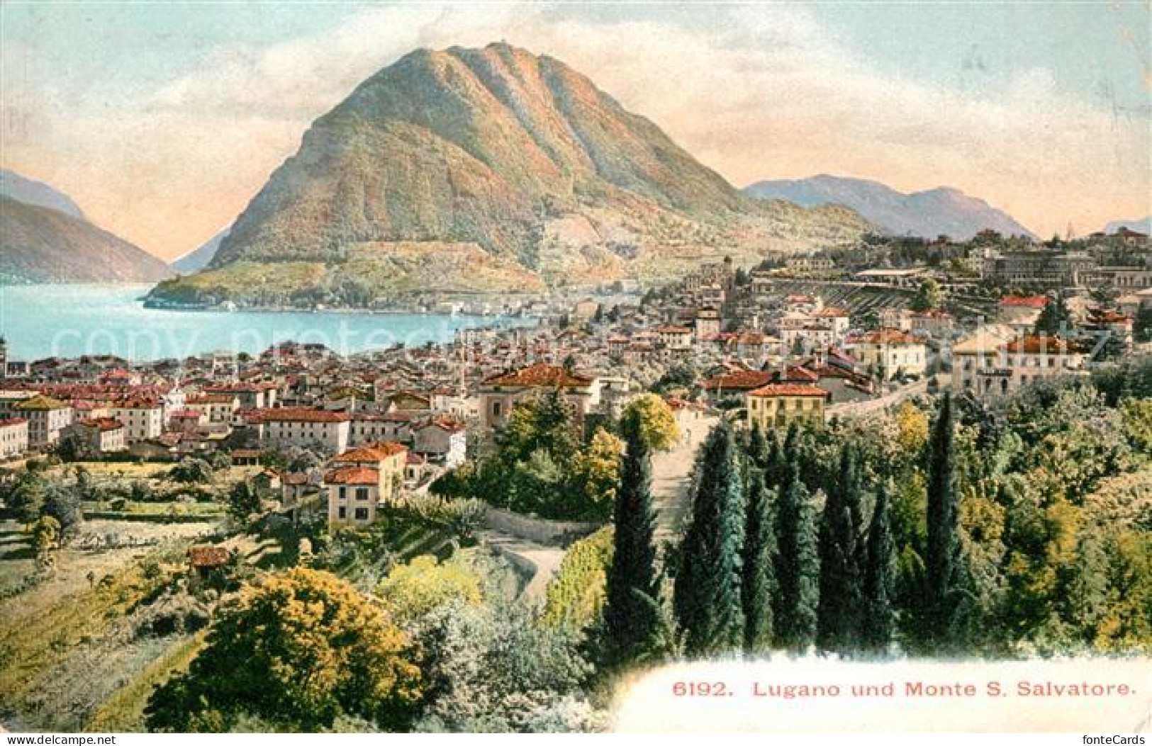 13014098 Lugano Lago Di Lugano Panorama Monte San Salvatore Lugano - Autres & Non Classés