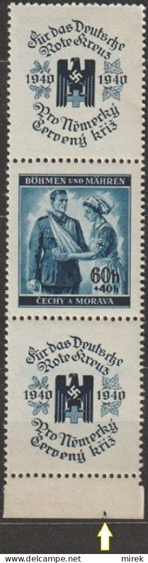 16/ Pof. 50, Border Stamp With Coupons, Part Of Measuring Cross - Neufs