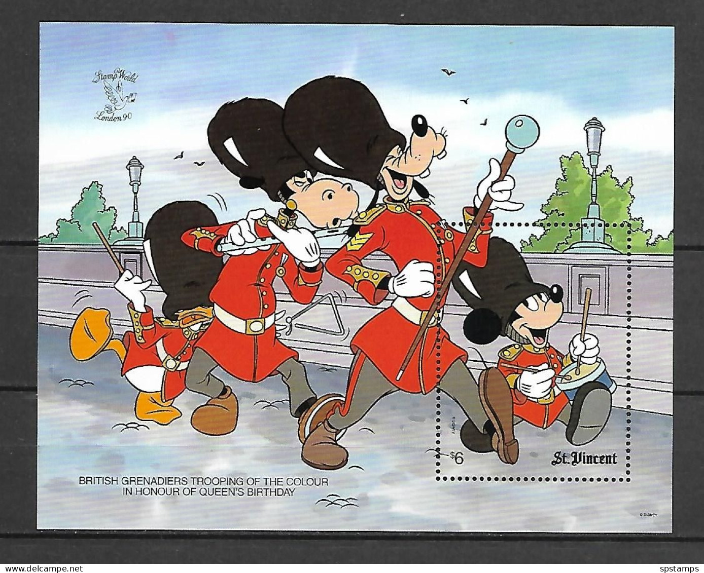 Disney St Vincent 1990 British Grenadiers MS MNH - Disney