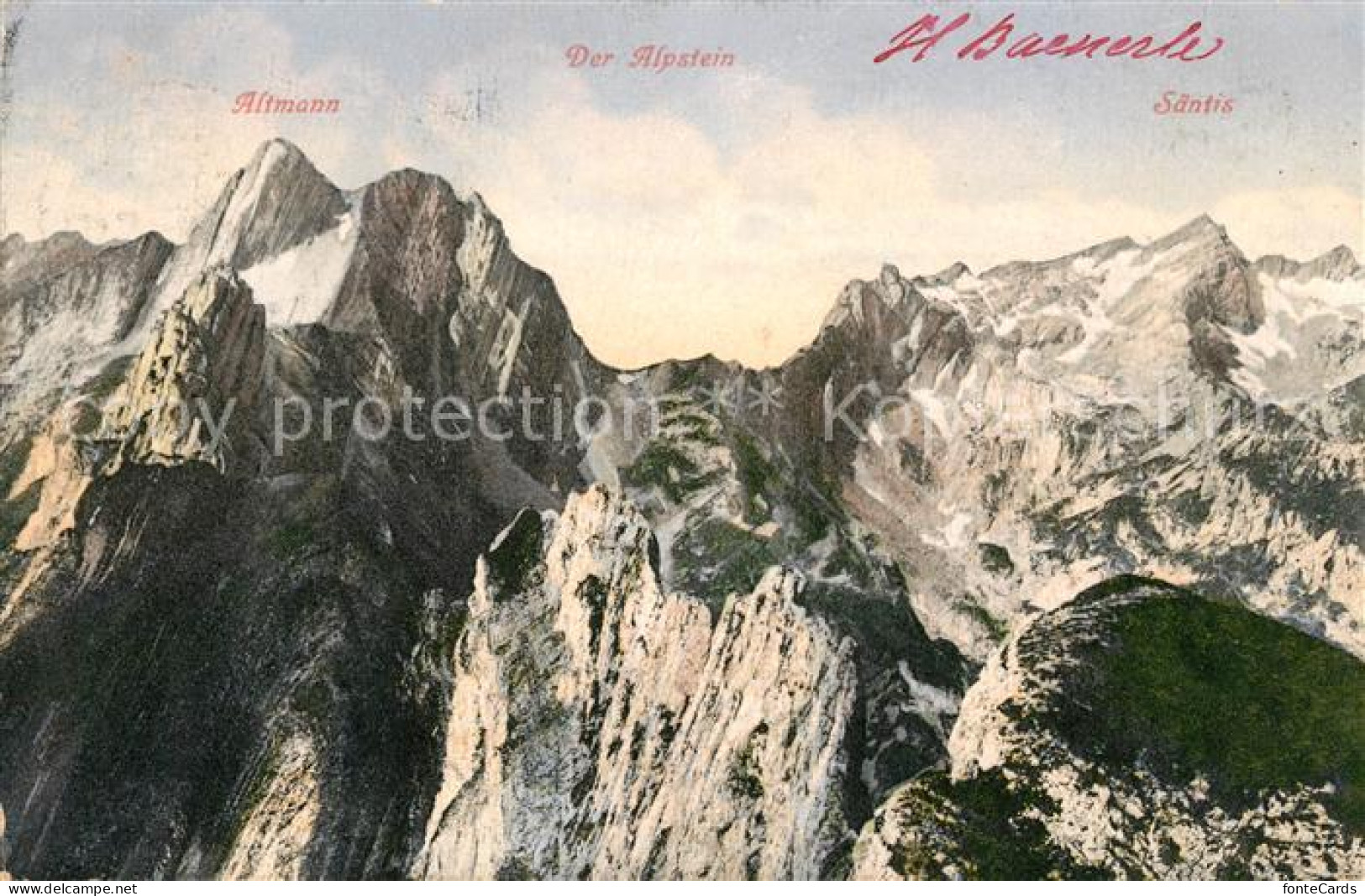 13012821 Appenzell IR Gebirgspanorama Altmann Saentis Alpstein Appenzeller Alpen - Andere & Zonder Classificatie