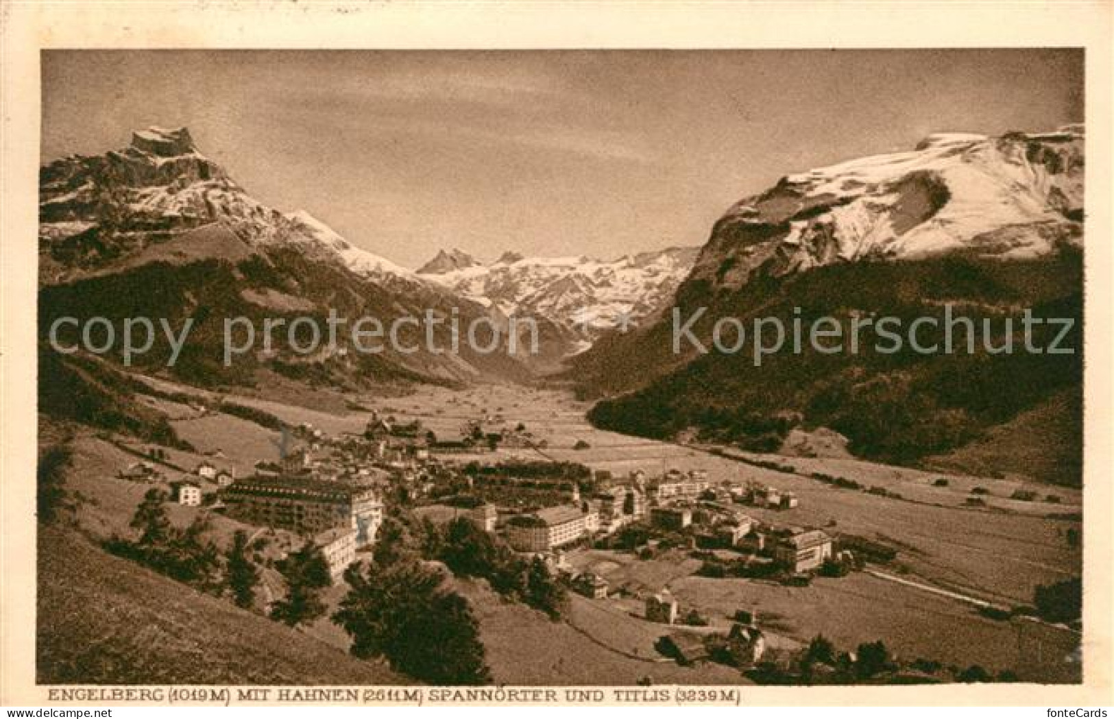 13012811 Engelberg OW Panorama Mit Hahnen Spannoerter Und Titlis Urner Alpen Eng - Andere & Zonder Classificatie