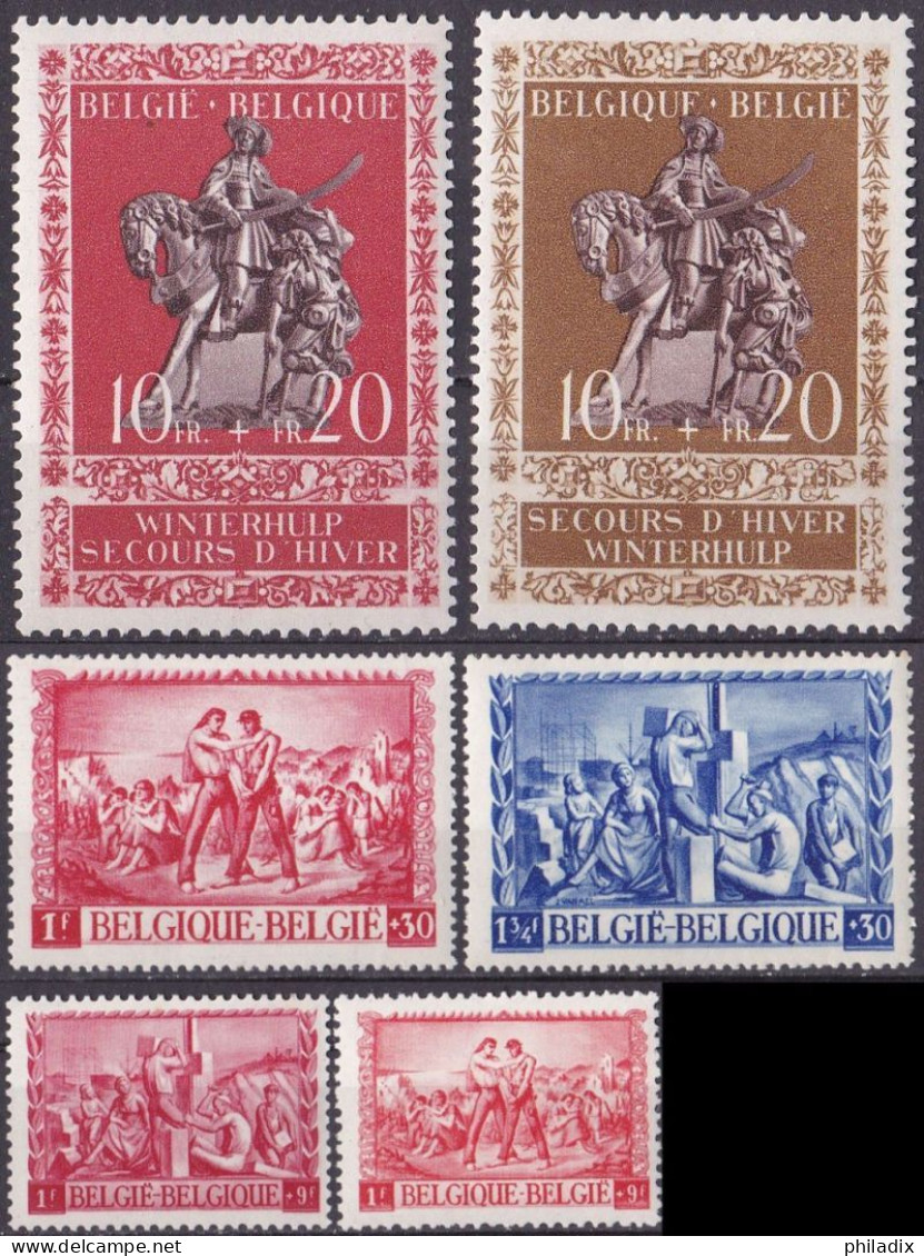 Belgien Lot Von 1943/45 */MH Falzspur (A5-8) - Unused Stamps
