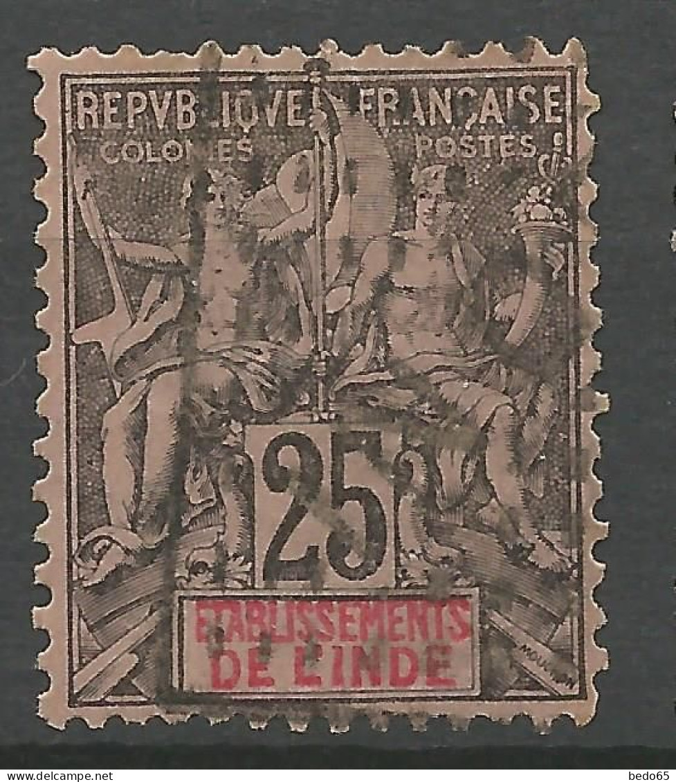 INDE N° 8 CACHET Karikal  / Used - Gebruikt