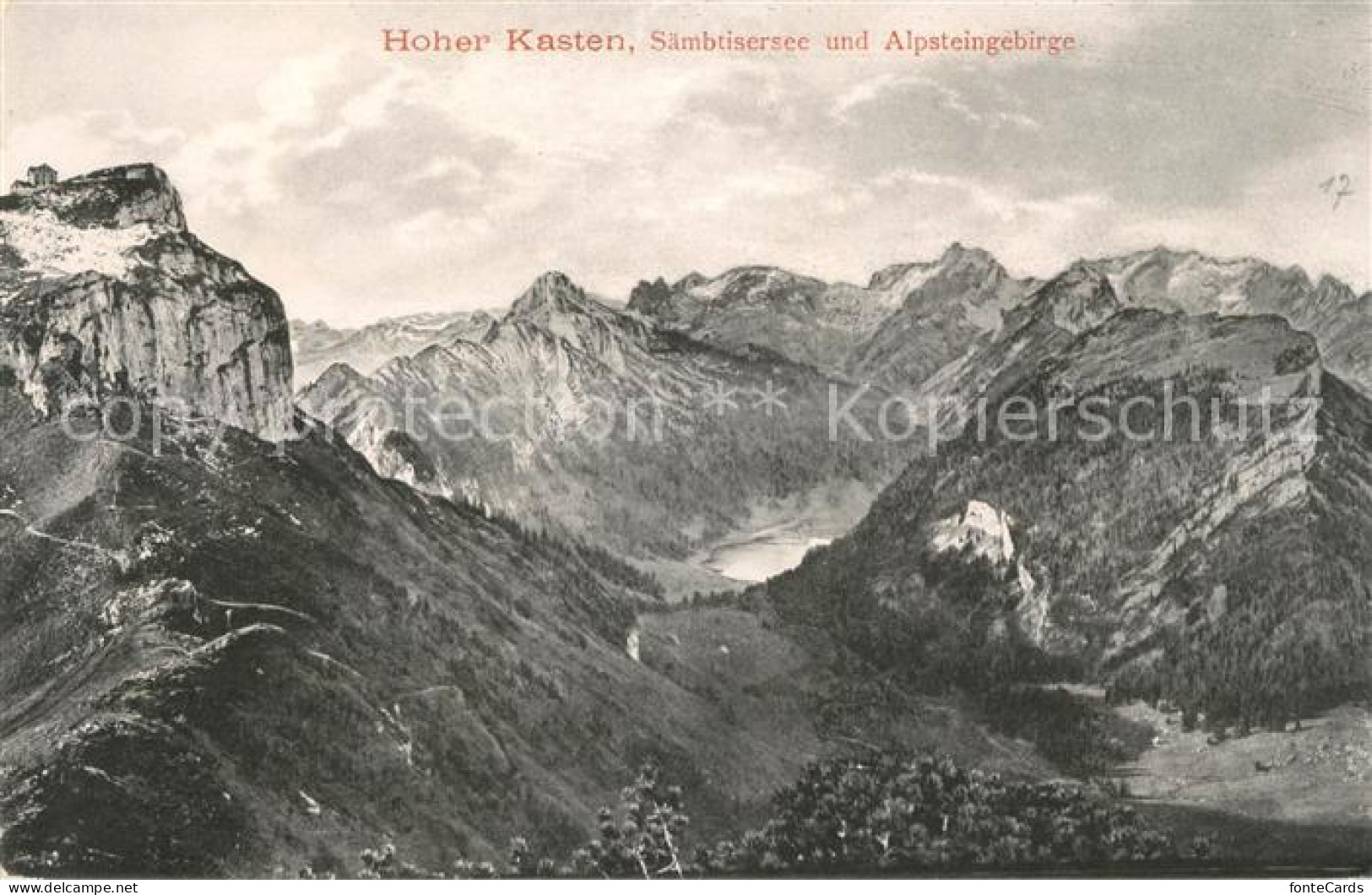 13012781 Hoher Kasten Saembtisersee Und Alpsteingebirge Gebirgspanorama Hoher Ka - Andere & Zonder Classificatie