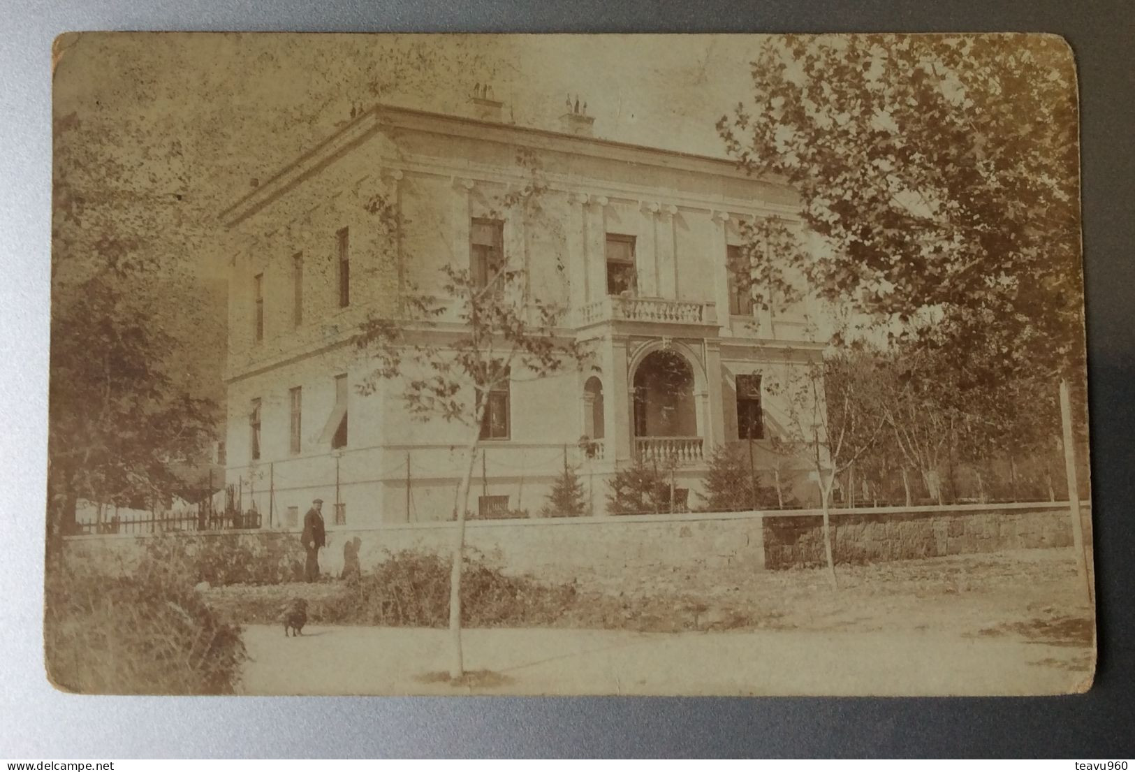 OLD POSTCARD BOSNIA AND HERCEGOVINA BOSNA MOSTAR  MAN WITH DOG FOTO A.ZIMOLO  FOTO REAL PHOTO AK VOR 1904 - Bosnia Erzegovina