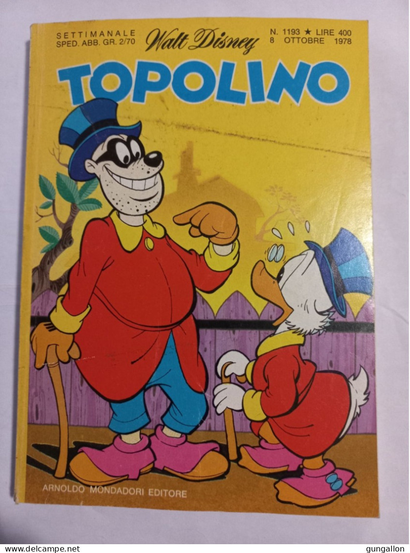 Topolino (Mondadori 1978)  N. 1193 - Disney