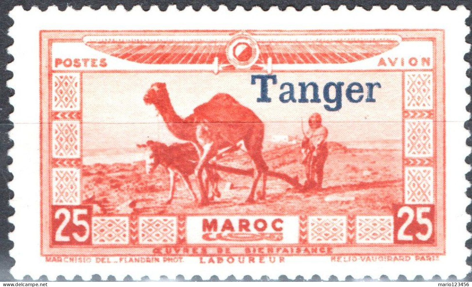 TANGERI, MAROCCO FRANCESE, FRENCH MOROCCO, LANDSCAPE, 1929, NUOVI (MLH*) Scott:FR-MA CB12, Yt:MA PA23 - Nuovi