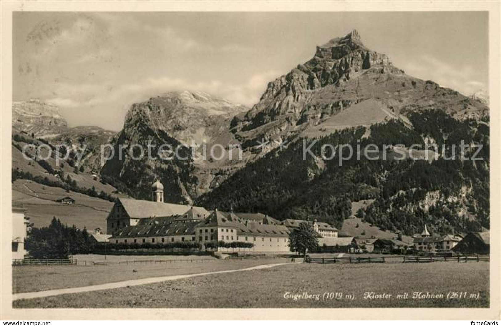 13010820 Engelberg OW Kloster Mit Hahnen Alpen Engelberg - Autres & Non Classés