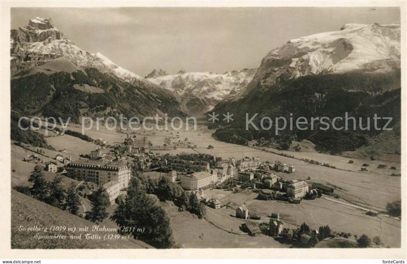 13010802 Engelberg OW Panorama Blick Gegen Hahnen Spannoerter Und Titlis Engelbe - Andere & Zonder Classificatie