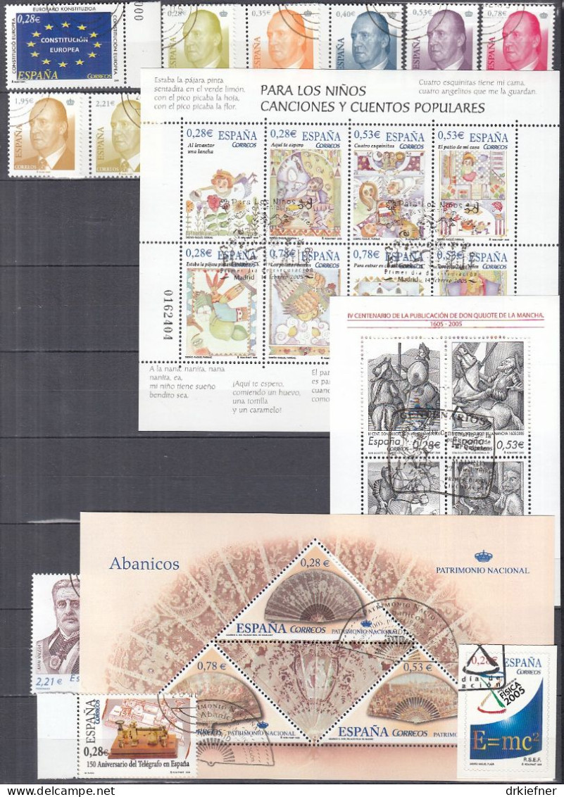 SPANIEN  4018-4023-4029-4036, 4042-4062, 4071-4090, Gestempelt, Aus Jahrgang 2005 - Used Stamps