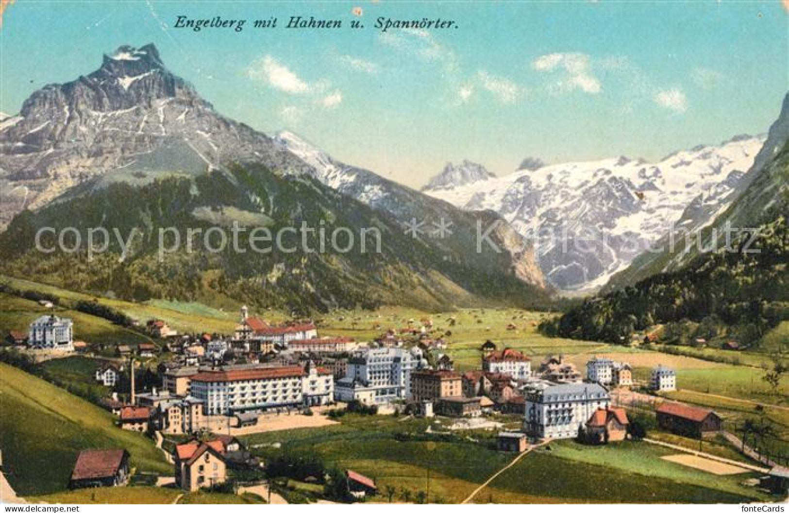 13010780 Engelberg OW Panorama Mit Hahnen Und Spannoerter Alpen Engelberg - Andere & Zonder Classificatie