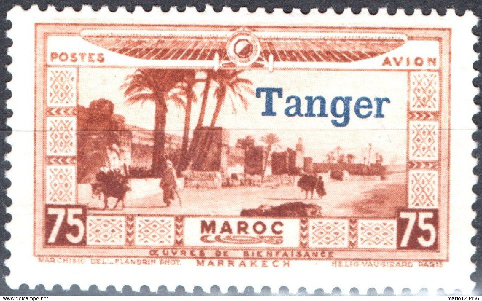 TANGERI, MAROCCO FRANCESE, FRENCH MOROCCO, LANDSCAPE, 1929, NUOVI (MLH*) Scott:FR-MA CB14, Yt:MA PA25 - Ongebruikt