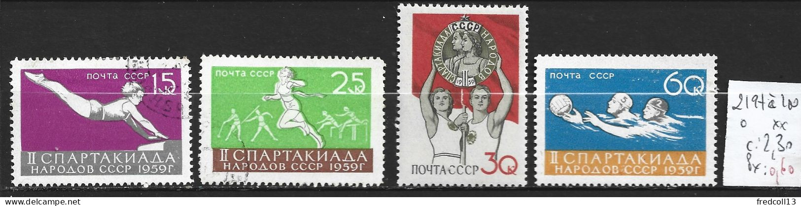 RUSSIE 2197 à 200 Oblitérés ( 2199-200 : ** ) Côte 2.30 € - Used Stamps