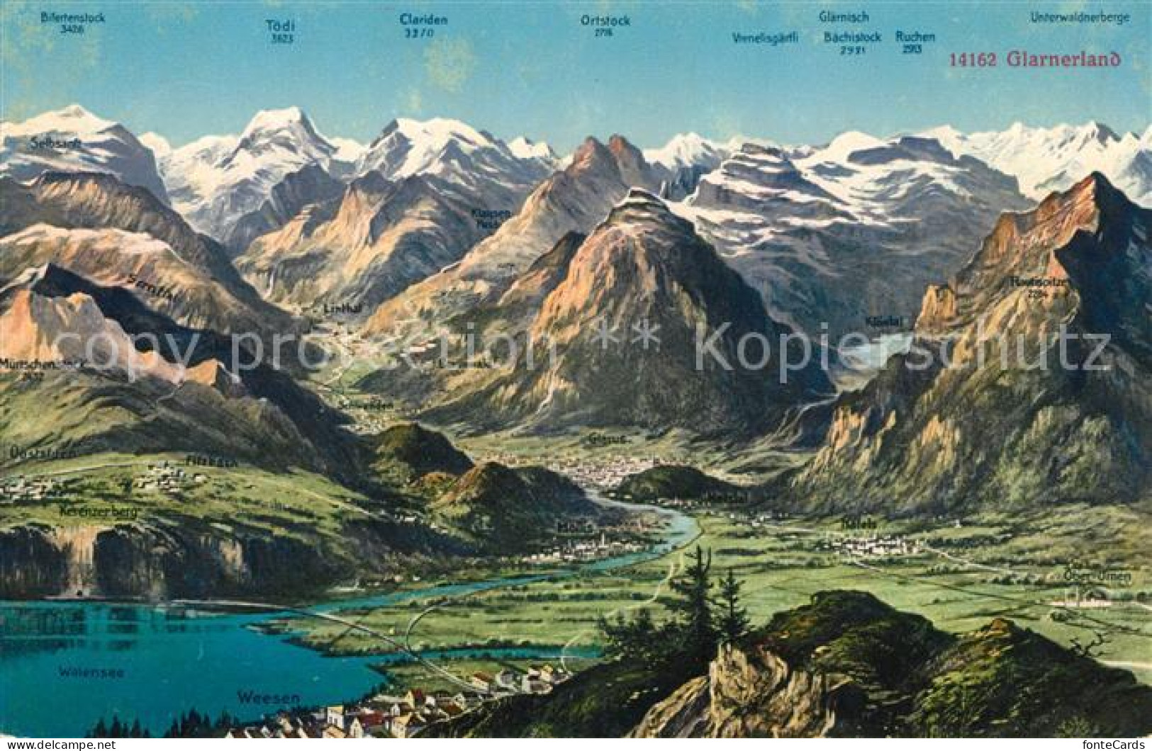 13010732 Weesen Walensee Panorama Glarnerland Alpen Weesen - Andere & Zonder Classificatie