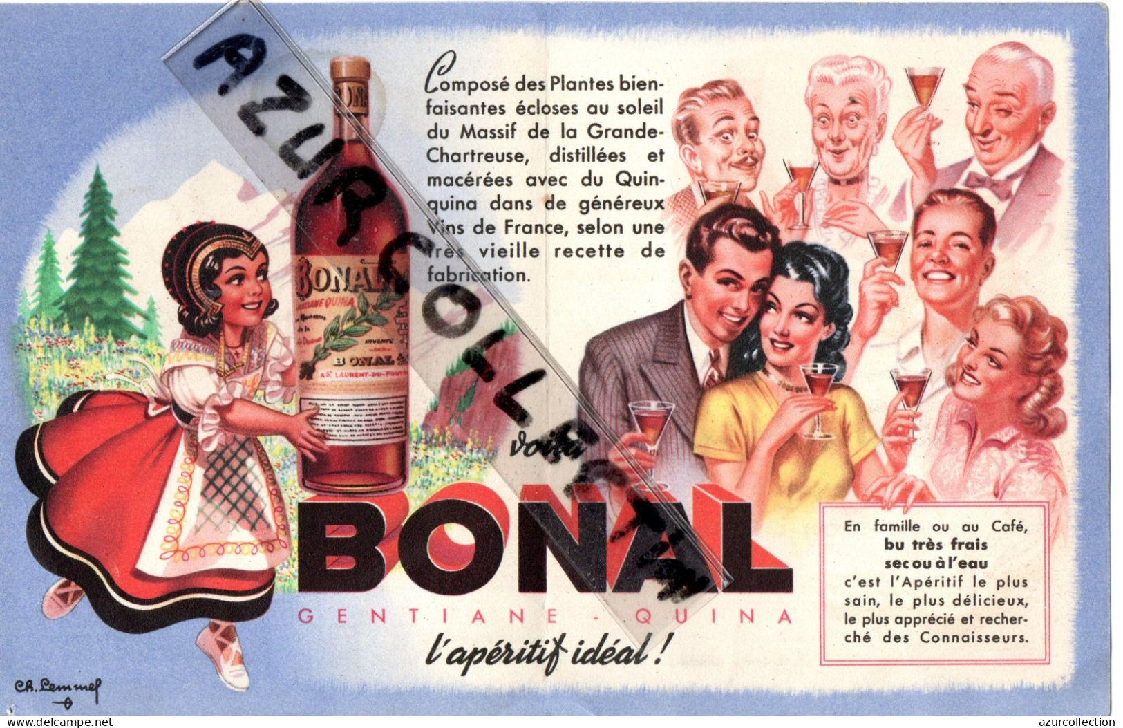 BONAL . APERITIF GENTIANE QUINA - Werbung