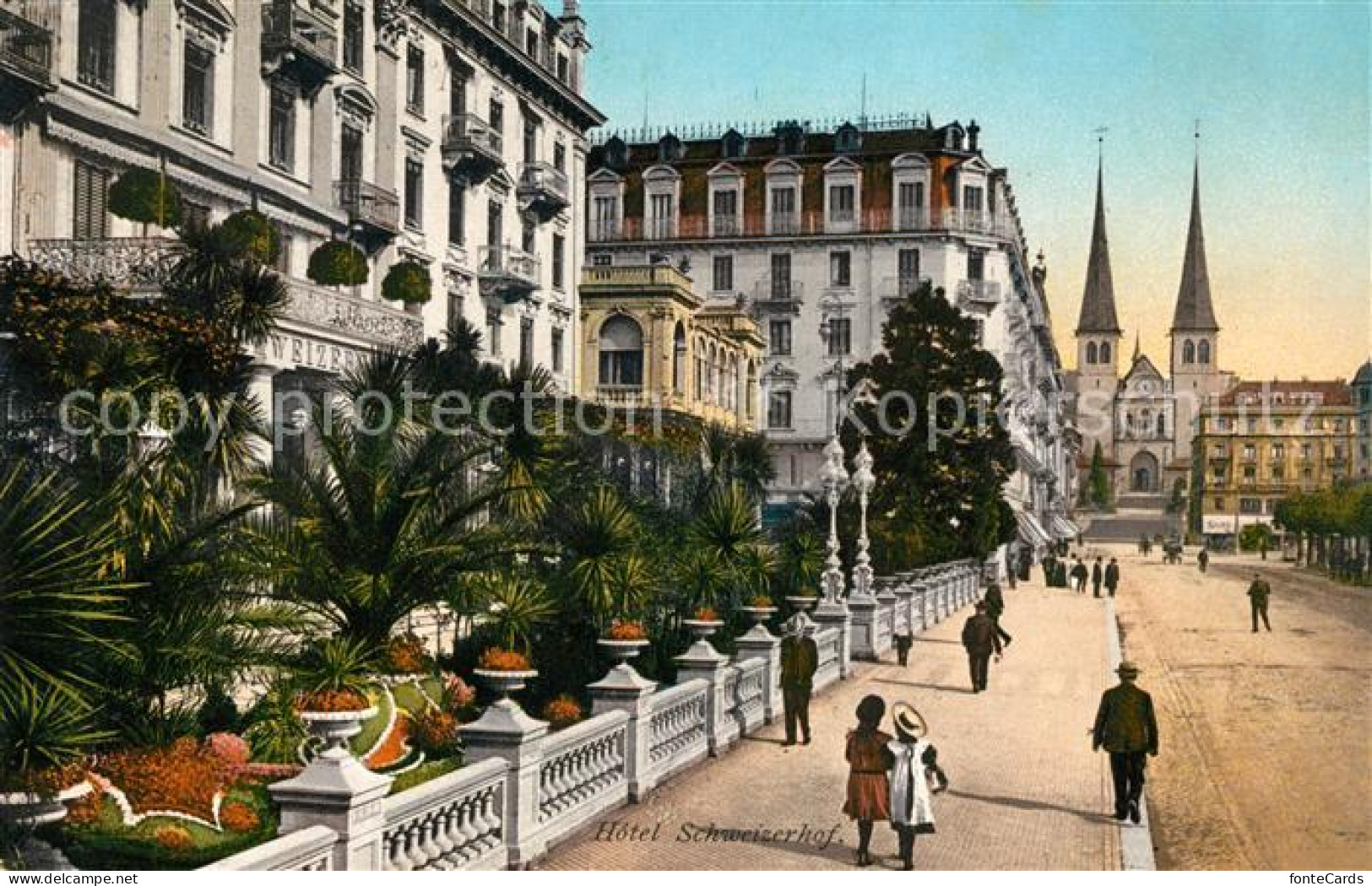 13010602 Luzern LU Promenade Vor Dem Hotel Schweizerhof Luzern - Sonstige & Ohne Zuordnung