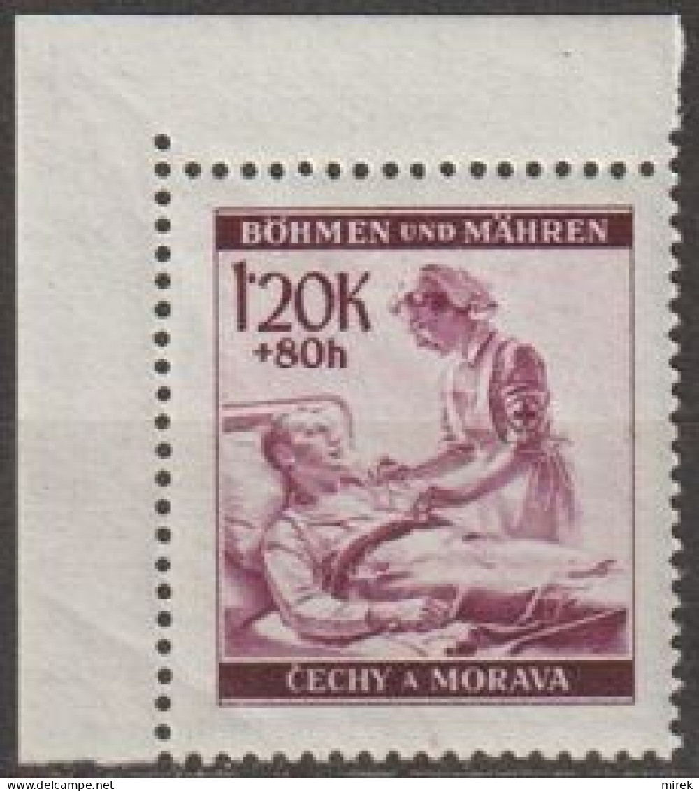 03/ Pof. 53, Corner Stamp - Ongebruikt