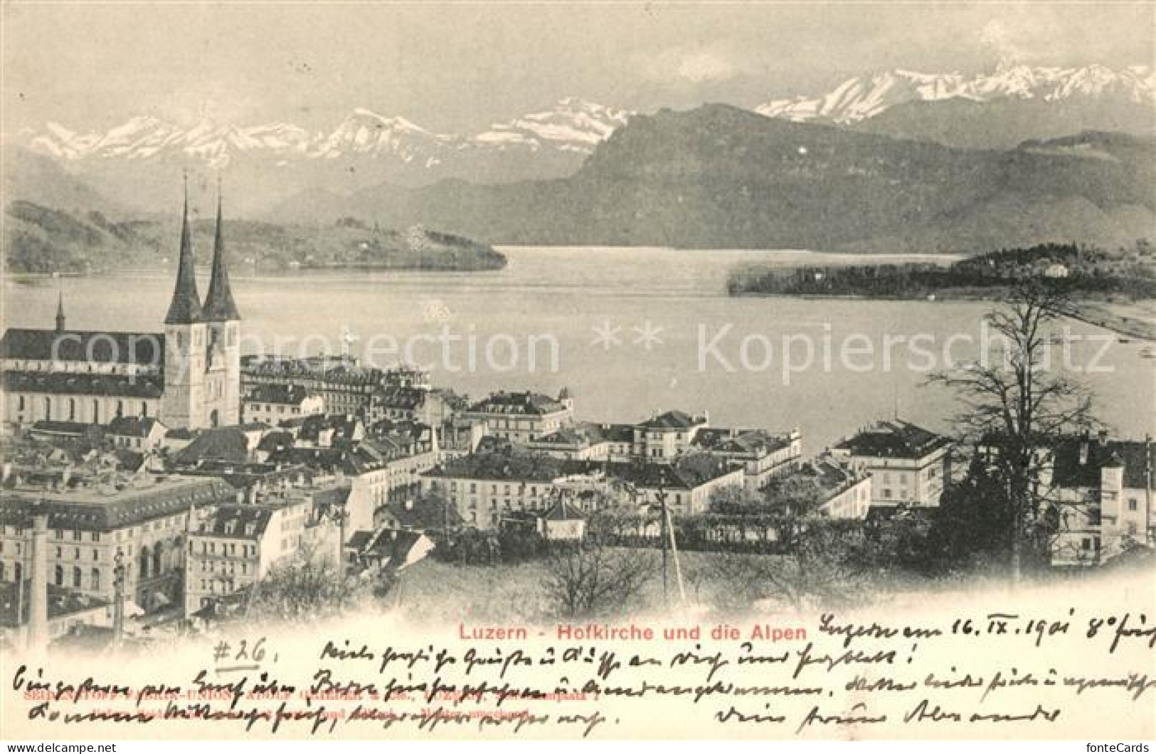 13010583 Luzern LU Hofkirche Vierwaldstaettersee Alpen Luzern - Otros & Sin Clasificación