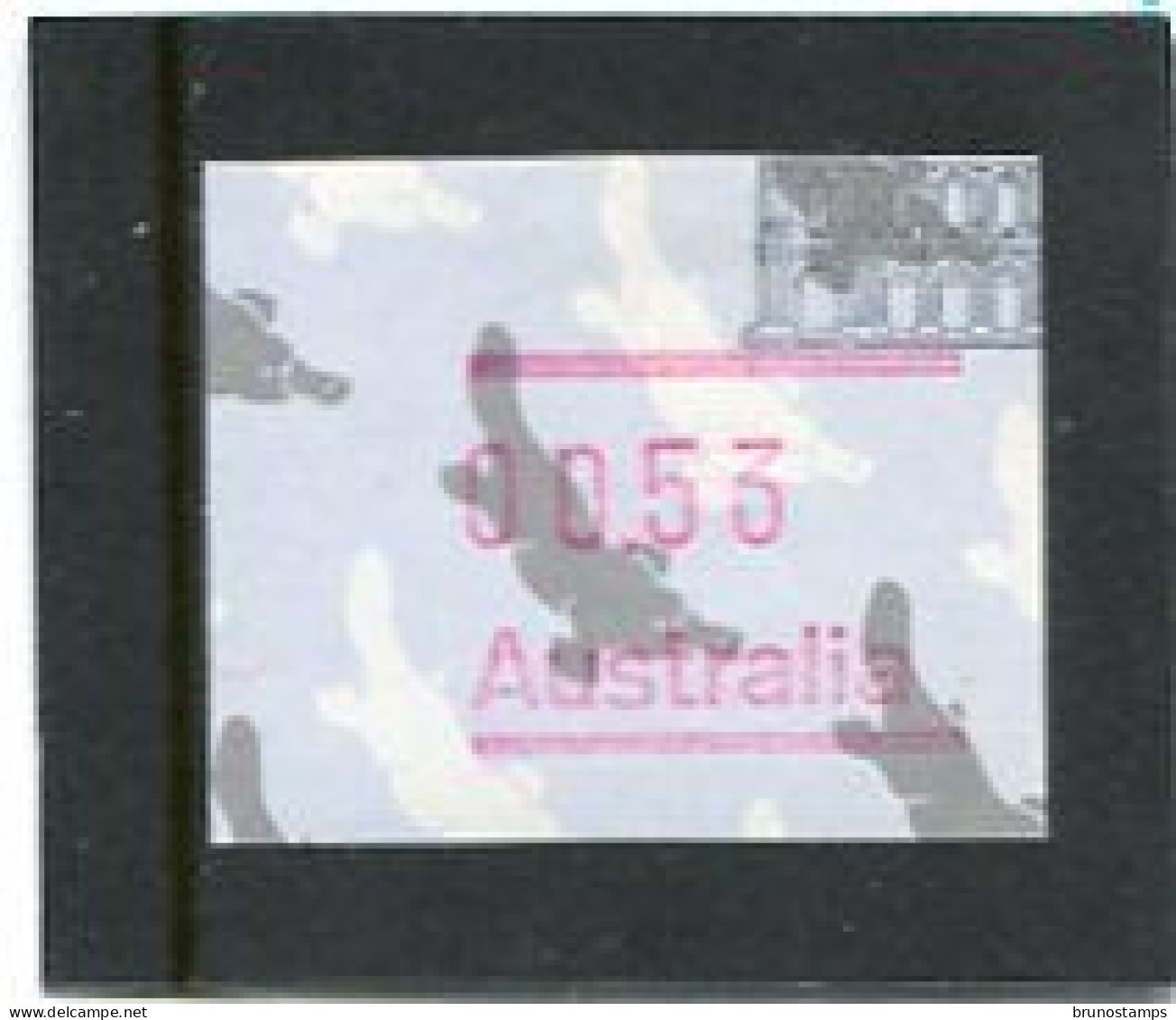 AUSTRALIA - 1987  53c  FRAMA  PLATYPUS  NO  POSTCODE  FINE USED - Vignette [ATM]