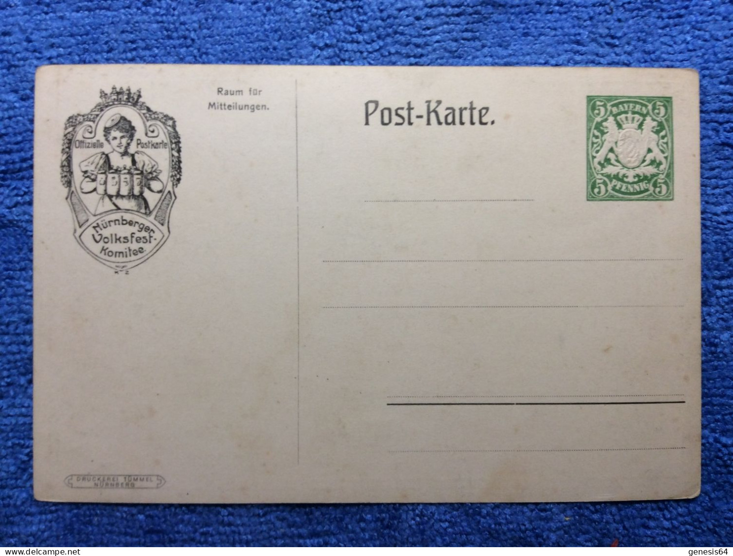 Altdeutschland Bayern 1910. PP 15 C168/02 (1ZKPVT004) - Entiers Postaux