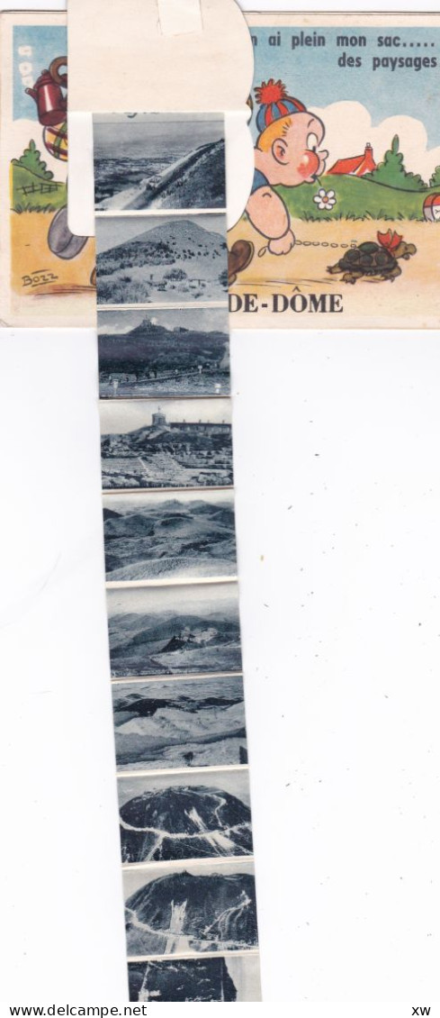 PUY-DE-DÔME -63- CARTE A SYSTEME - 10 VUES - J'en Ai Plein Mon Sac...des Paysages De ... - Illustrée Par BOZZ - 27-04-24 - Other & Unclassified