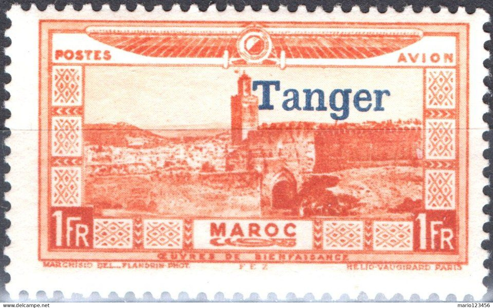 TANGERI, MAROCCO FRANCESE, FRENCH MOROCCO, LANDSCAPE, 1929, NUOVI (MLH*) Scott:FR-MA CB16, Yt:MA PA27 - Nuevos