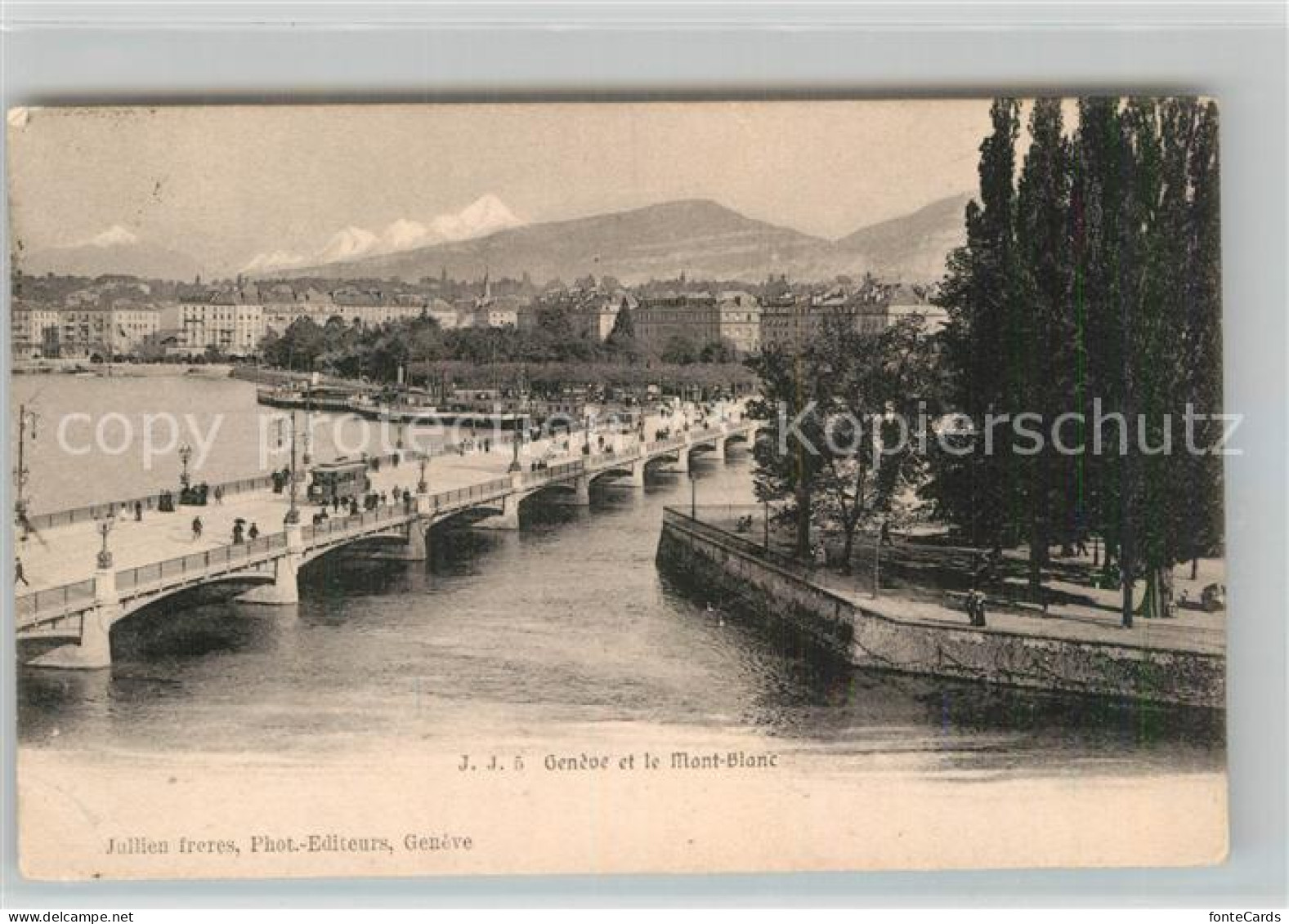 13009728 Geneve GE Bruecke Mit Mont Blanc Geneve - Autres & Non Classés