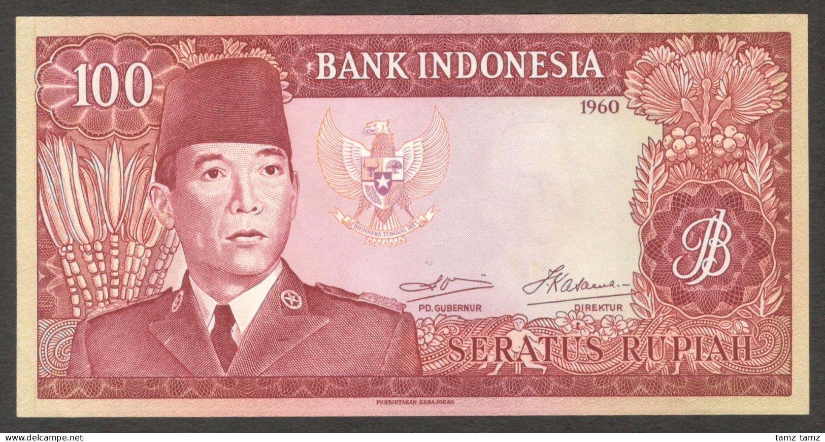 Indonesia 100 Rupiah President Soekarno P-86* 1960 Replacement AUNC - Indonésie