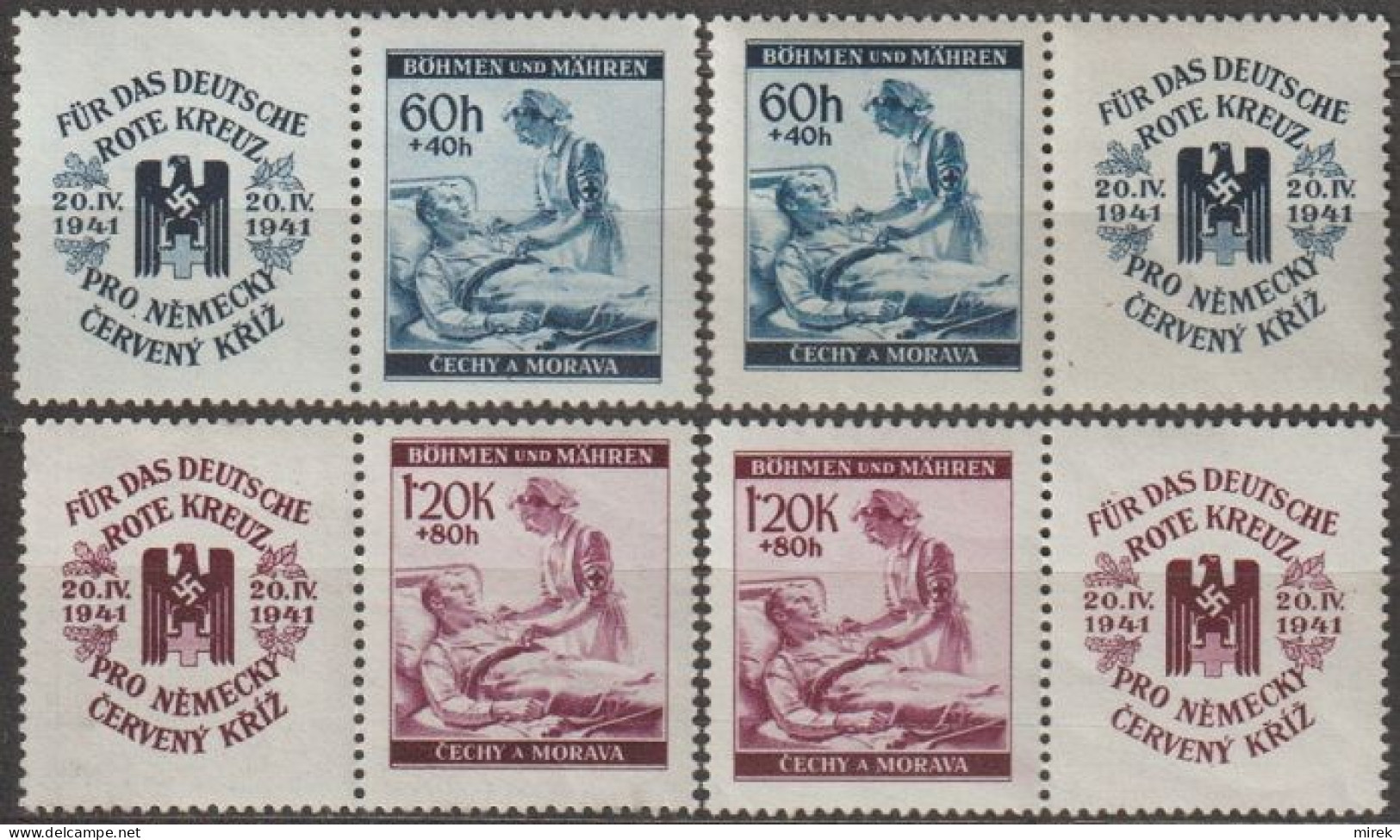 06/ Pof. 52-53, Stamps With Coupon - Unused Stamps