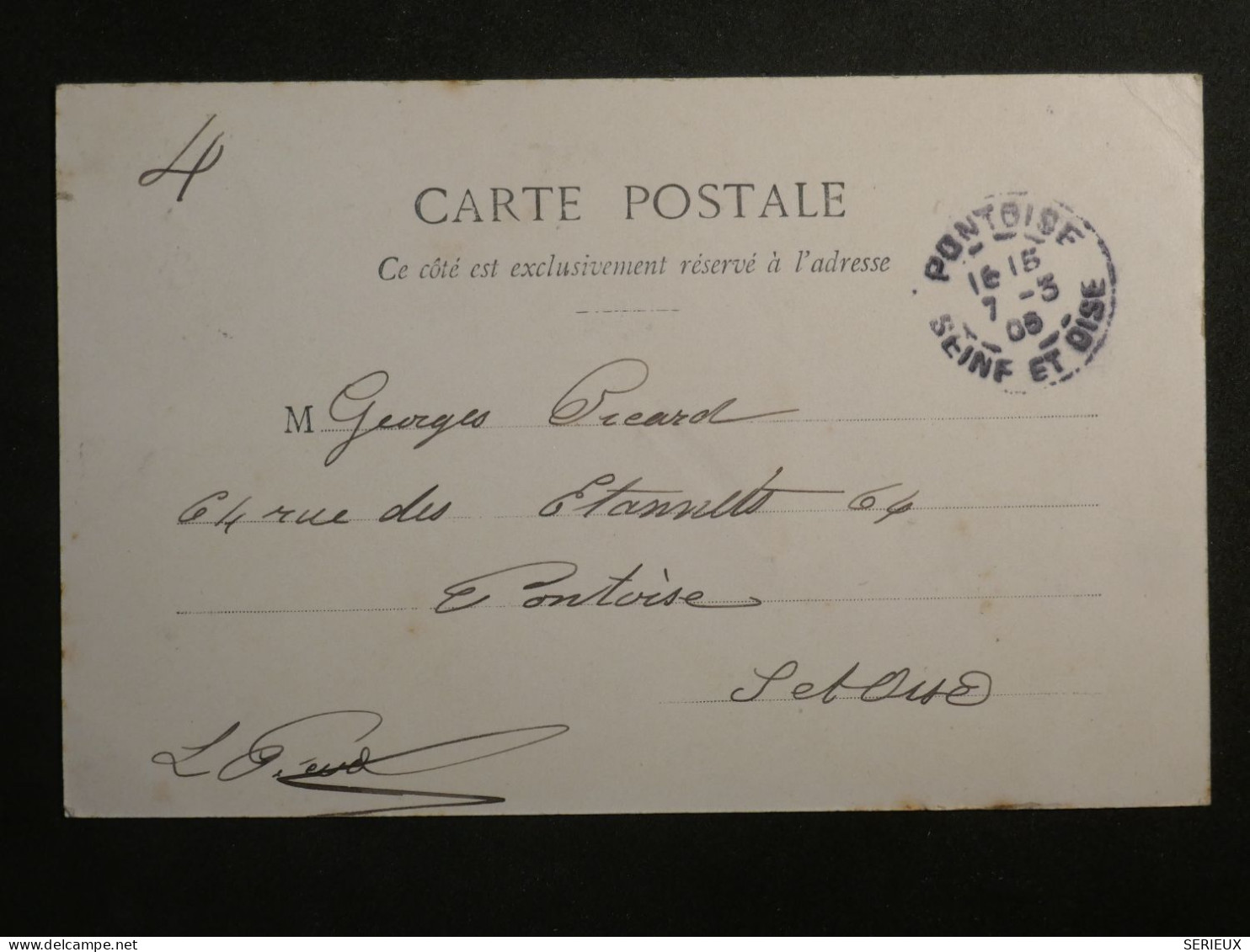 DN11 FRANCE BELLE   CARTE 1905  PARIS A PONTOISE +BOIS DE BOULOGNE - Brieven En Documenten
