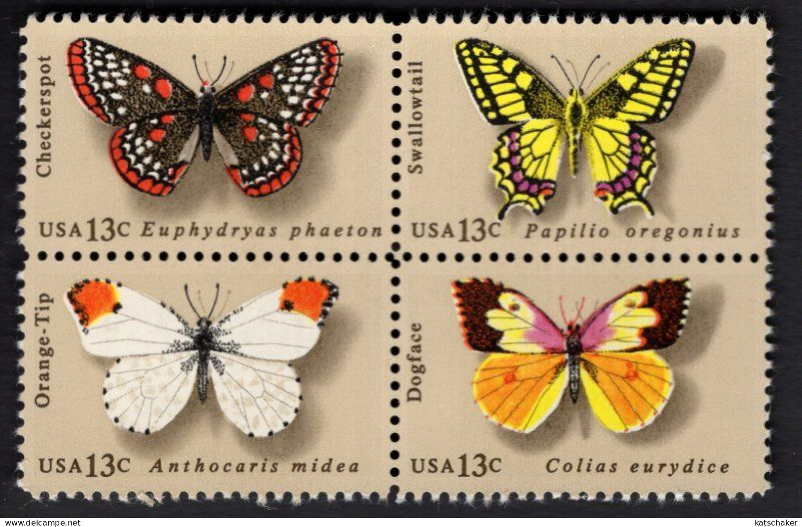 2017747160 1977 SCOTT 1715A (XX) POSTFRIS MINT NEVER HINGED - BUTTERFLY - 1713 FIRST STAMP FROM BLOCK - Nuevos