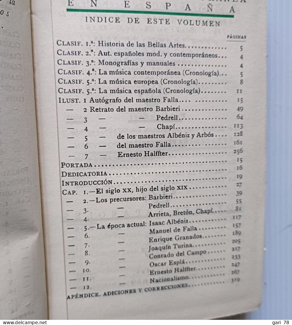 Adolfo SALAZAR : La Música Contemporánea En España - Culture