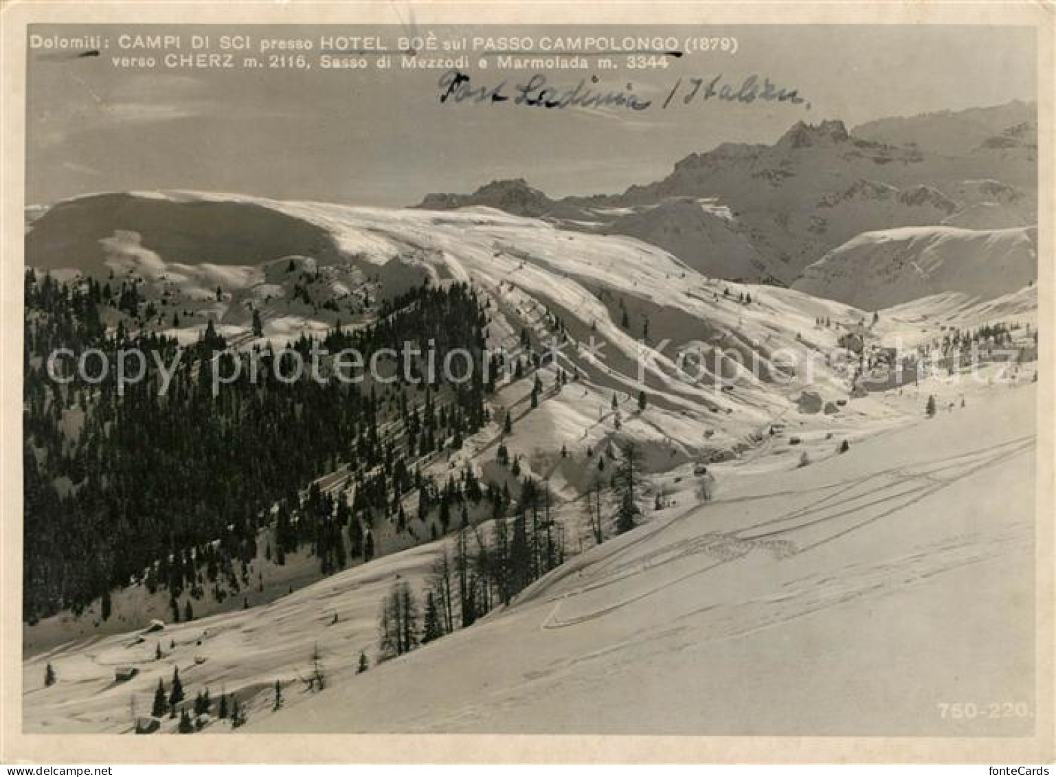 13008183 Passo Campolungo Piz Boe Cherz Mezzodi Marmolada Winter Passo Campolung - Autres & Non Classés