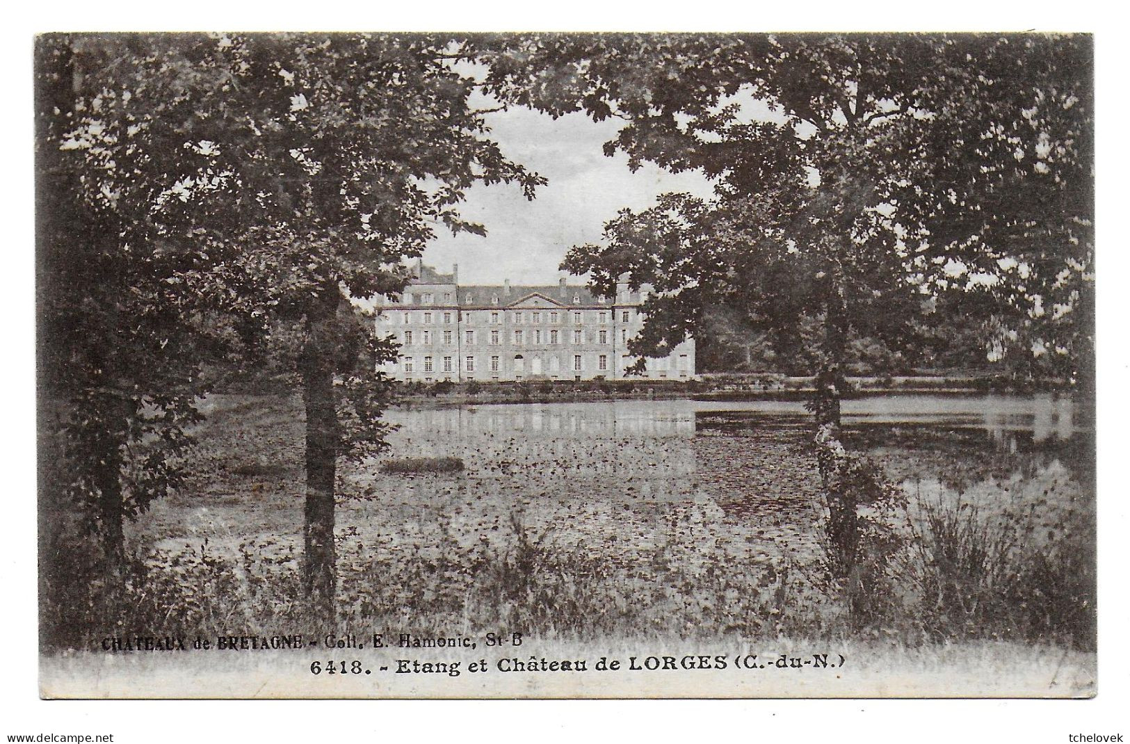 (22). Lorges. 1 Cp. (1) Etang Et Chateau 1930 - Other & Unclassified