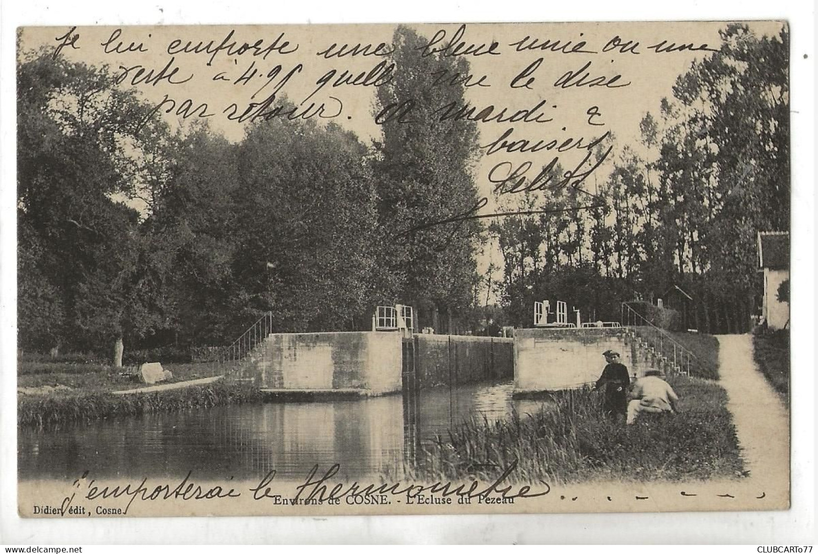 Boulleret (18) : L'écluse De Château Du Pezeau En 1913 (animé) PF - Other & Unclassified