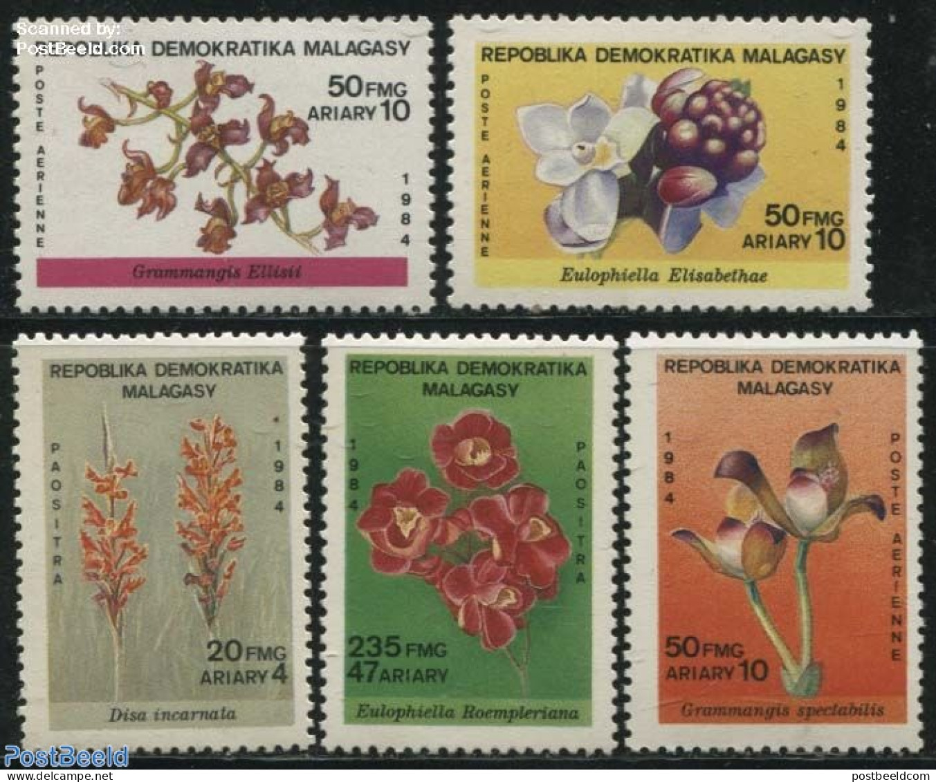 Madagascar 1984 Flowers 5v, Mint NH, Nature - Flowers & Plants - Autres & Non Classés